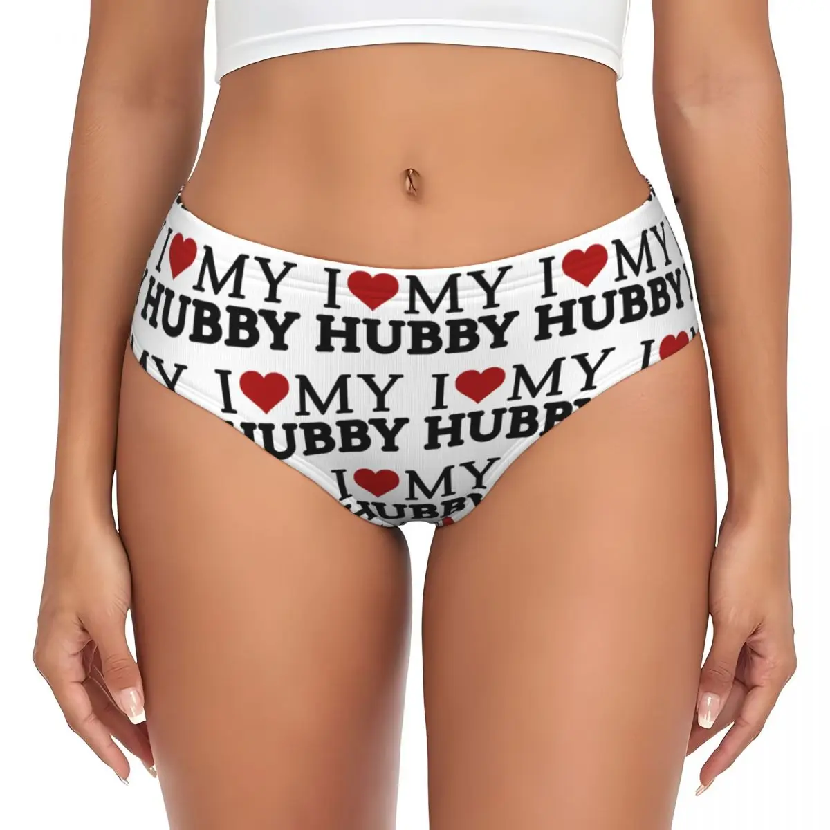 

Трусики на заказ I LOVE MY HUBBY, женские удобные трусы, нижнее белье, дышащие женские трусы