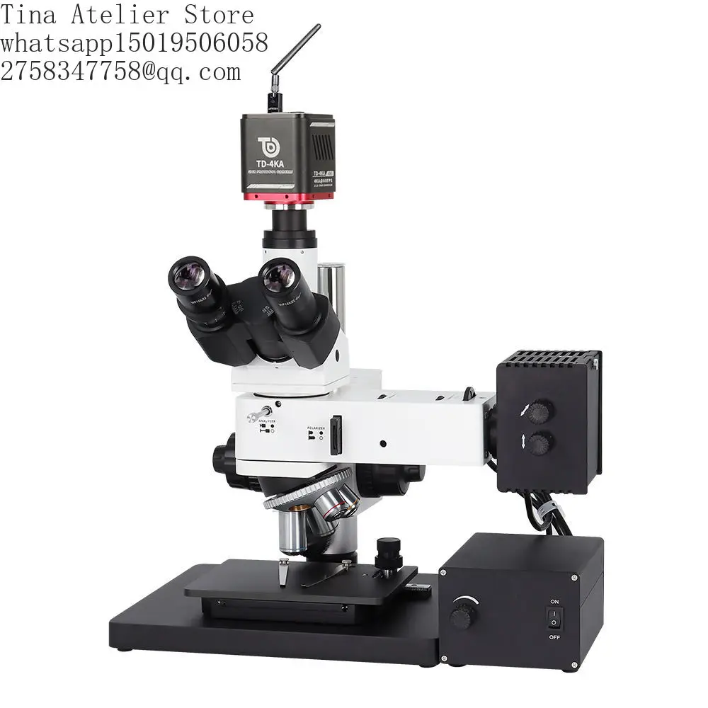 TD-DJX-4KA 30° Trinocular Metallurgical Microscope Infinity Polarizing Coaxial Focus Wafer Crystal Teaching Lab