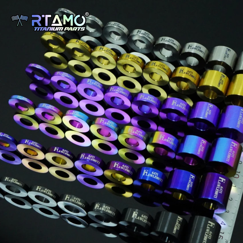 RTAMO Titanium Washer M10x3/4/5/6/7/8/10/15/20 Gasket for Motorcycle Caliper 100mm C/C
