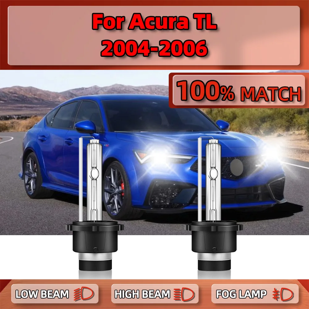 

35W D2S LED Headlights 20000LM Auto Xenon Lights Bulbs 12V 6000K White Plug And Play For Acura TL 2004 2005 2006 2007 2008