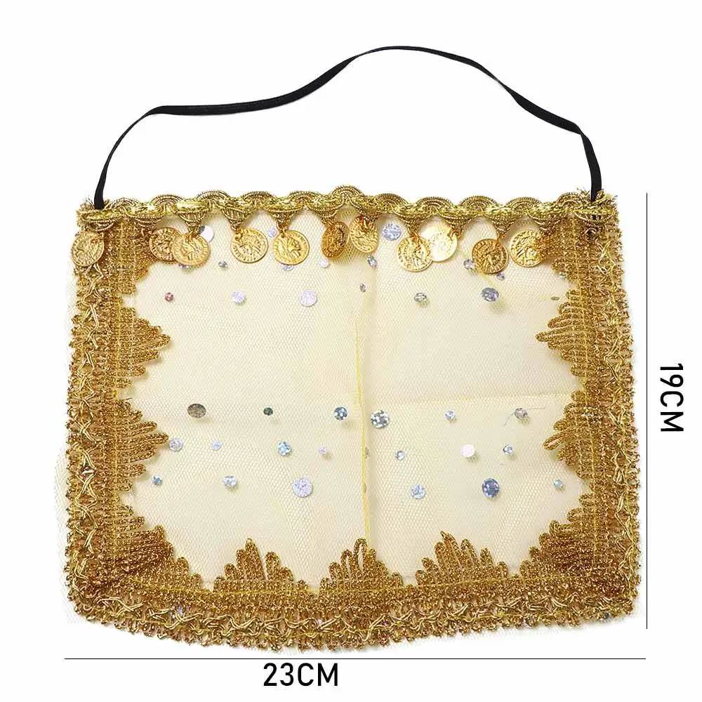Sexy Pailletten Mädchen Frauen Bauchtanz Kostüme Strass Gesicht Schleier Leistung Zubehör Mesh