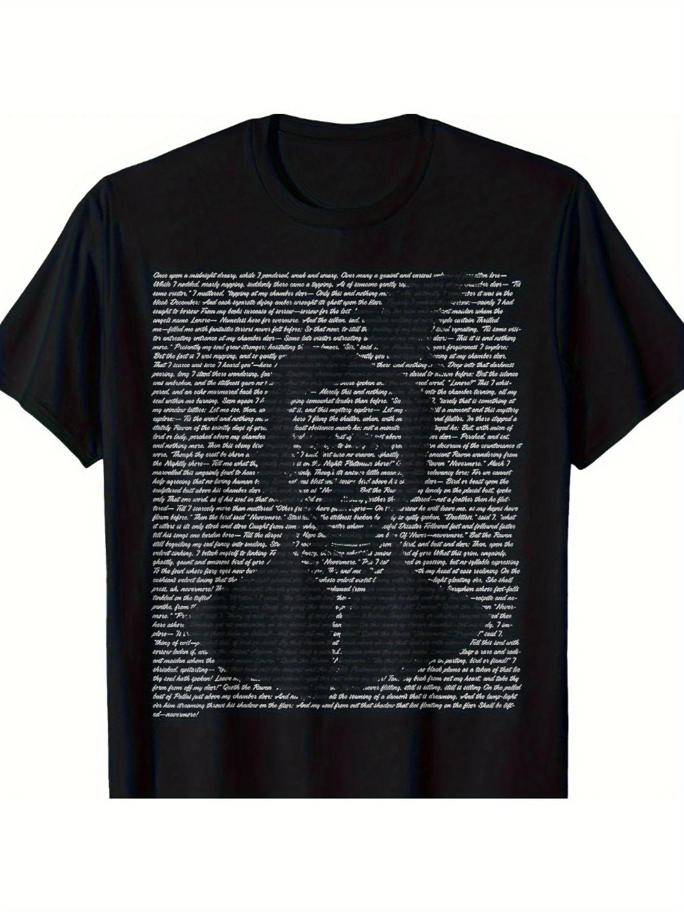 

Edgar Allen Poe The Raven Nevermore T-Shirt 100% Cotton O-Neck Short Sleeve Summer Casual Mens T-shirt Streetwear