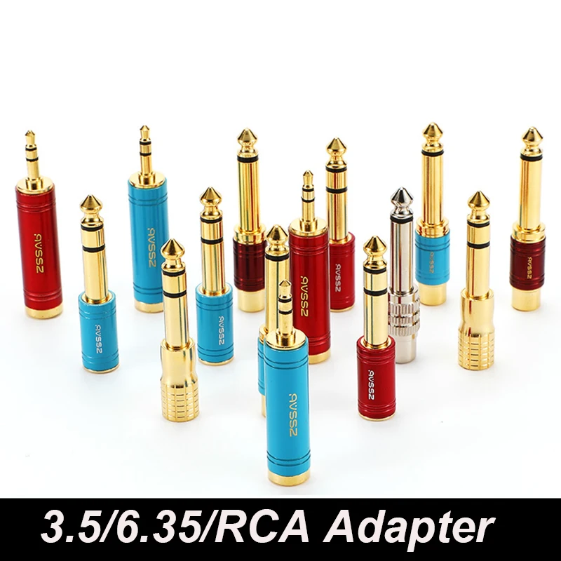 

1-50pcs/lot RCA Female to 6.35 Plug 6.35 to AV Head 6.5 Male to RCA Lotus Female Microphone Mixer Amplifier Audio Adaptor