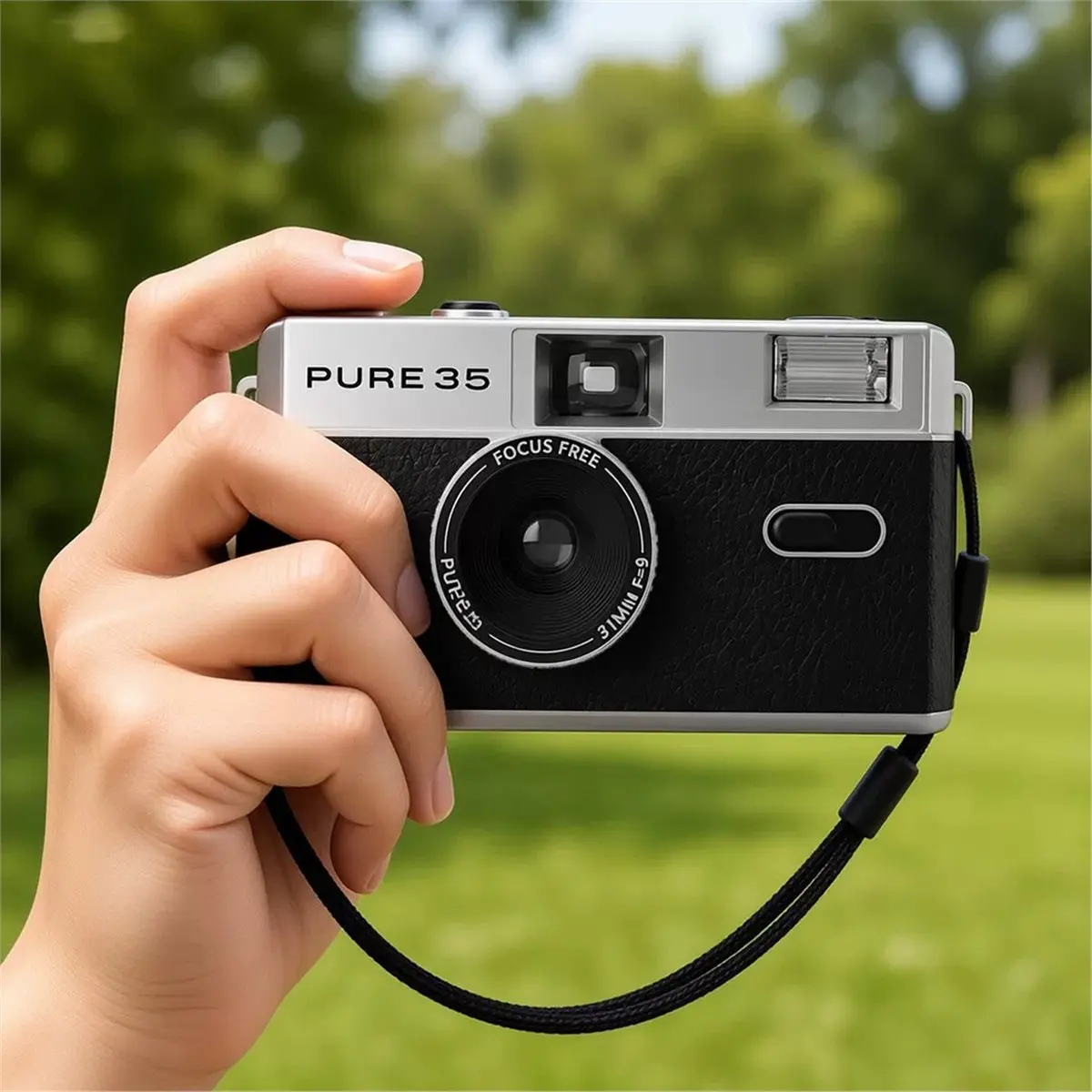 【~ New Y24A】PURE35 Film Camera Retro Film Non-Disposable with Flash Machine Manual Replaceable Reusable Film Camera