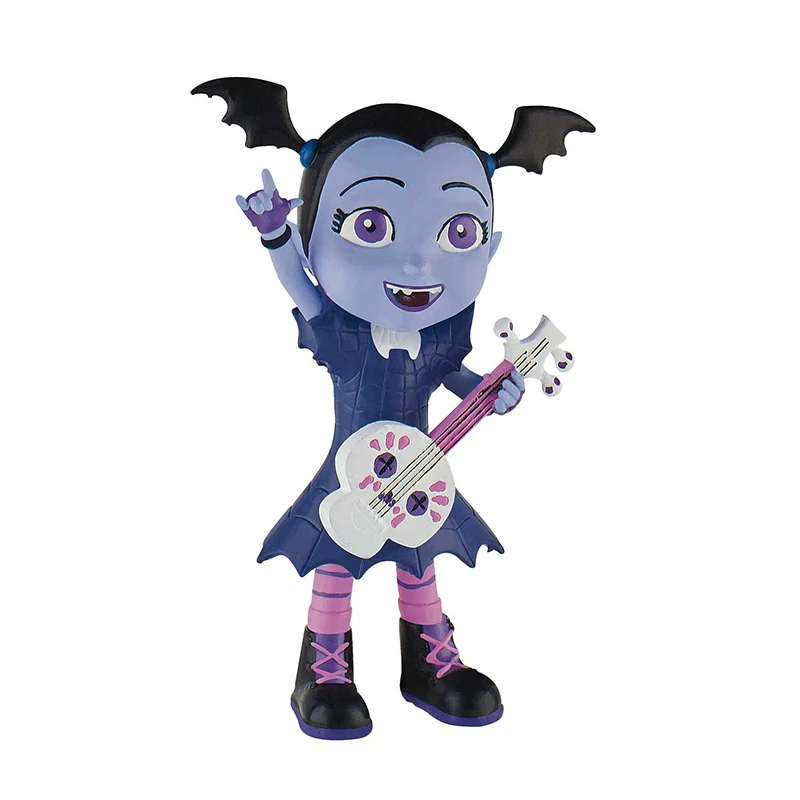 Original Disney Bullyland Vampirina and Demi Figurines Anime Tangled Action Cute Figure Toys Princess Rapunzel and Pascal