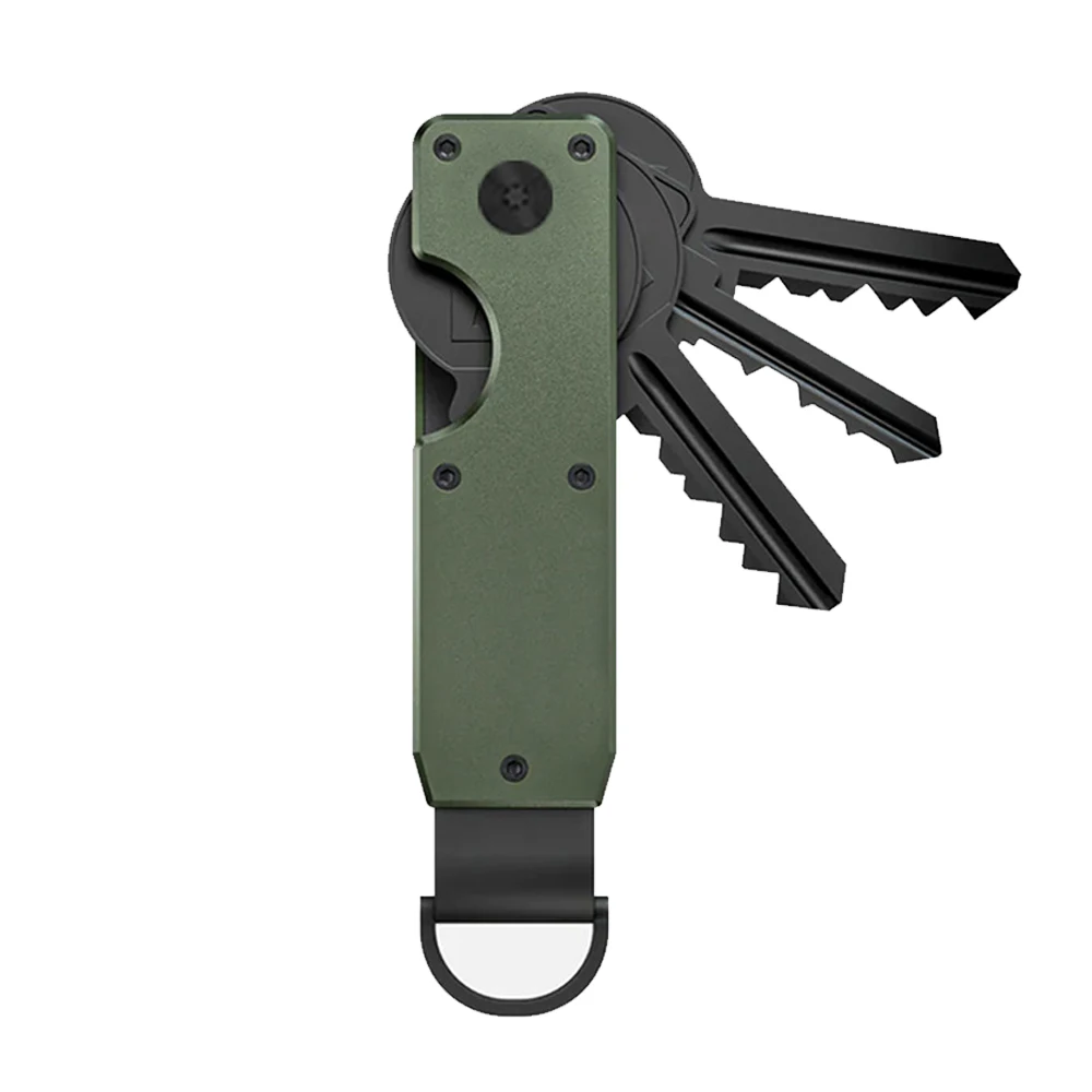 Porta-chaves de metal compacto, caso chave minimalista, organizador chave, protege 1-5 chaves