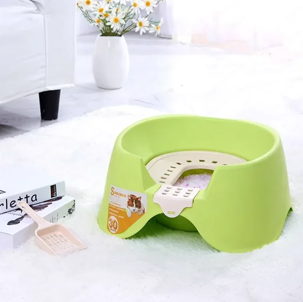 Squatting cat litter box high-value toilet semi-closed anti-splash toilet pet products