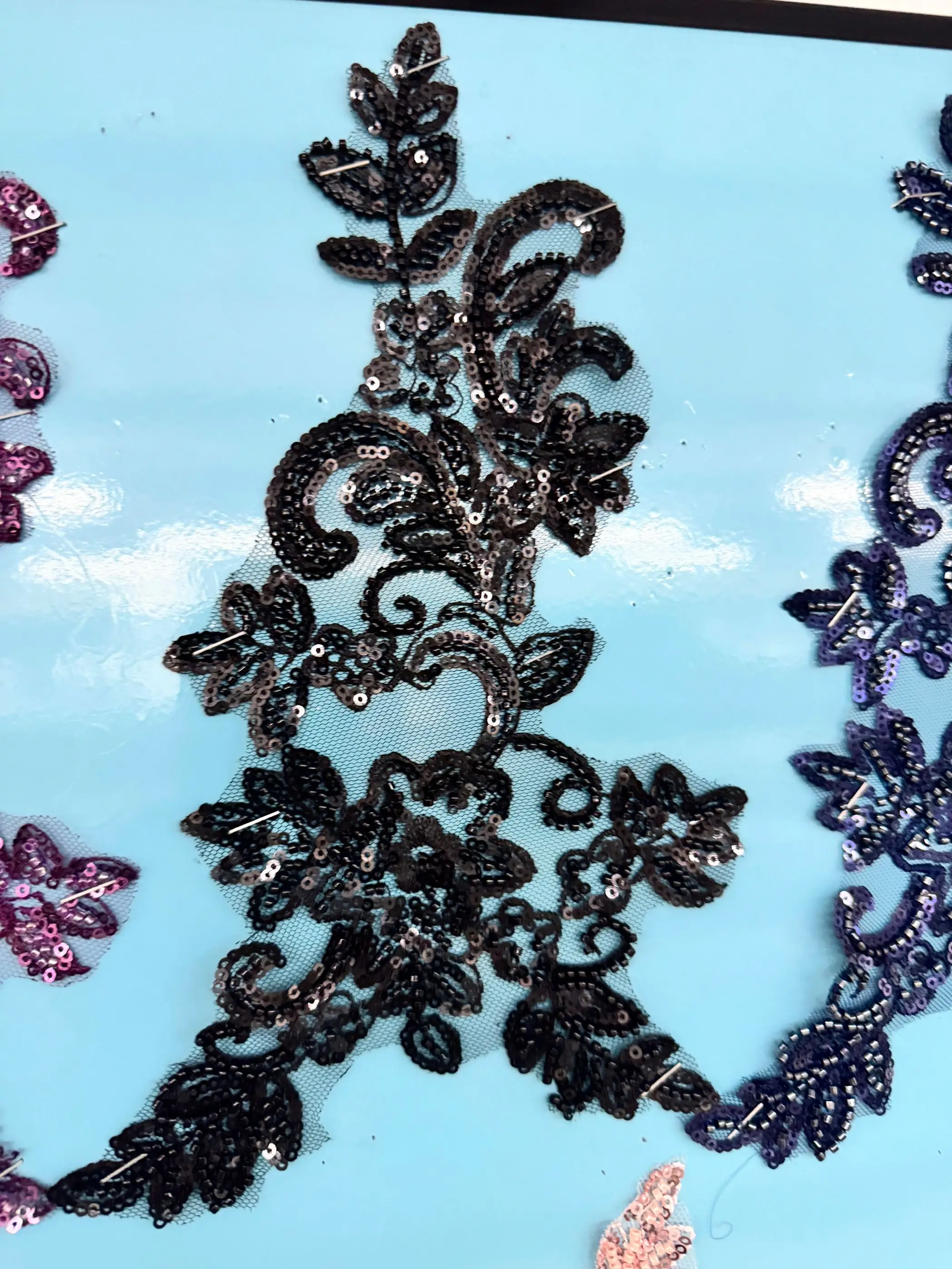 

18 Colors Embroidered Tulle with Floral Appliqued Evening Dress Accessories Precision Pattern Matching Beaded Sequin Bridal Gown