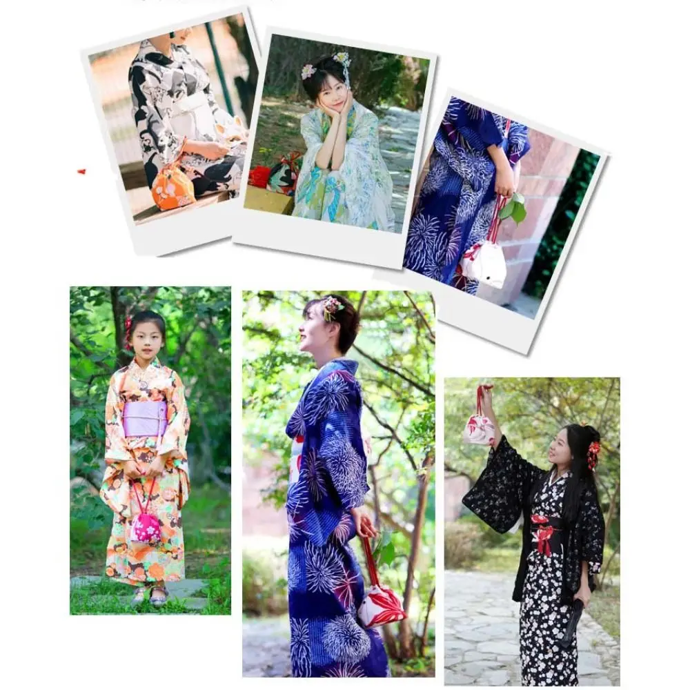 حقيبة قماش قنب الطباعة الرباط حقيبة النمط الياباني الحقيبة الصغيرة كيمونو ياباني حقيبة يد احتفالية حقيبة السكر Hanfu حقيبة المعصم