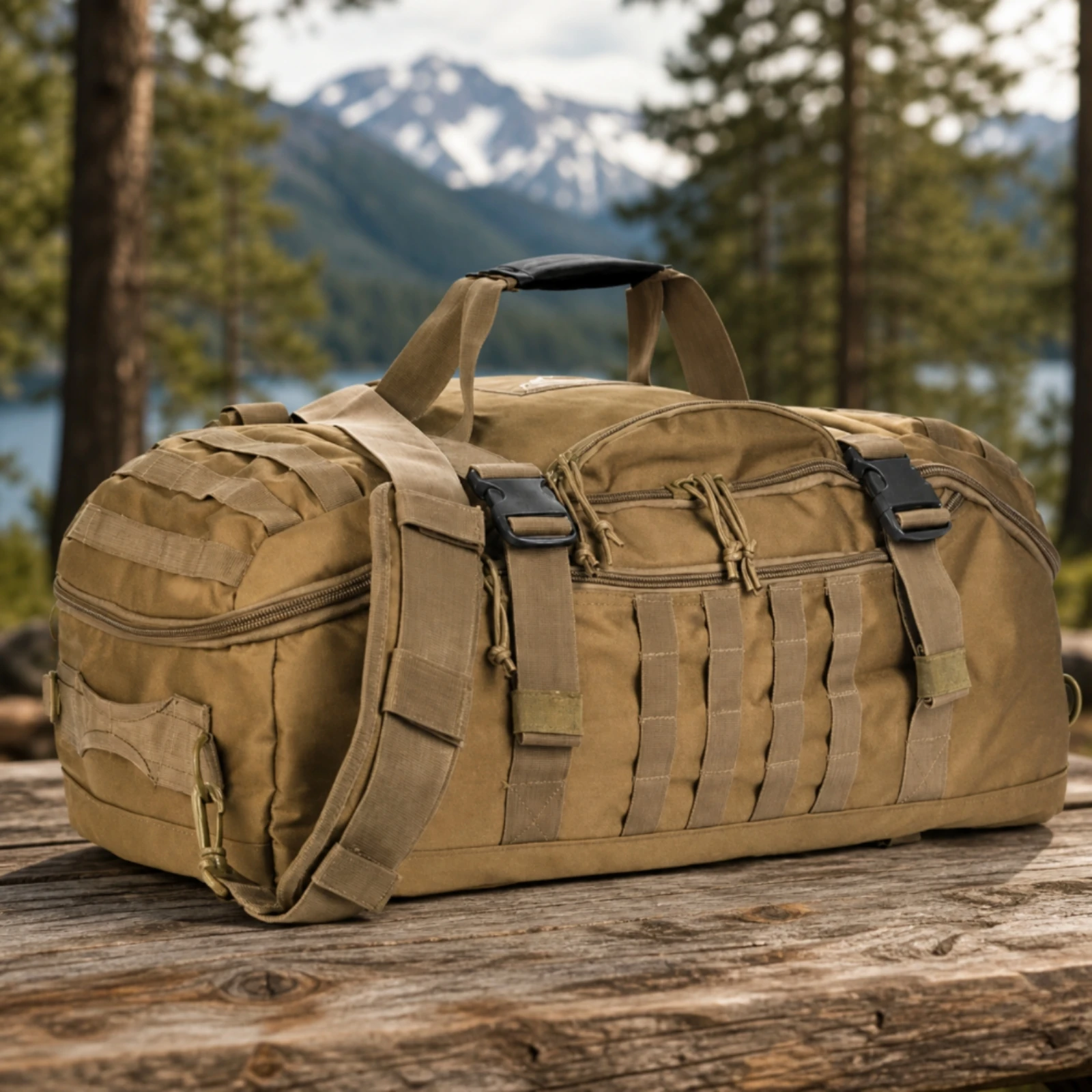 Duffel Bag with Backpack Straps Waterproof Gym Bag with Backpack Straps Heavy Duty Adjustable for Travelers, Weekend Trips