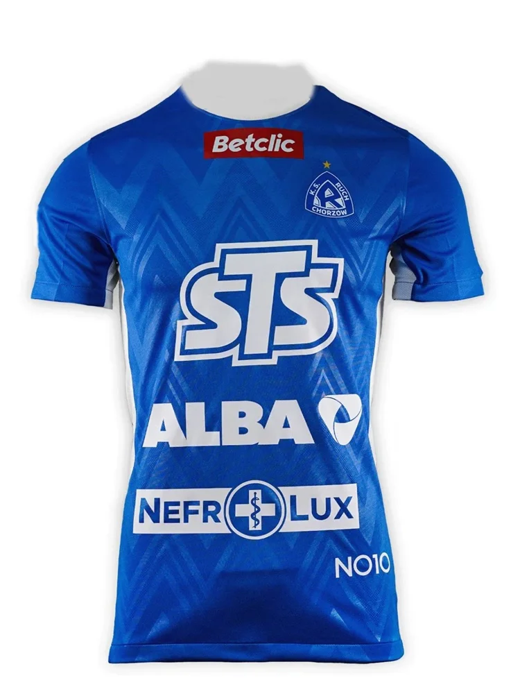 2025 الصيف Men_Boy تي شيرت رياضي Ruch Chorzow مباراة جيرسي البولندية مشجعي كرة القدم خاص كرة القدم جيرسي كيت ثلاثية الأبعاد مطبوعة موتو #4