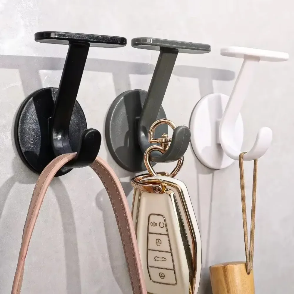 6/1PCS Wall Clothes Towel Hooks Self-Adhesive Keys Bag Cap Hanging Holder Multi-Purpose Storage Rack Kitchen Bathroom Home Hook