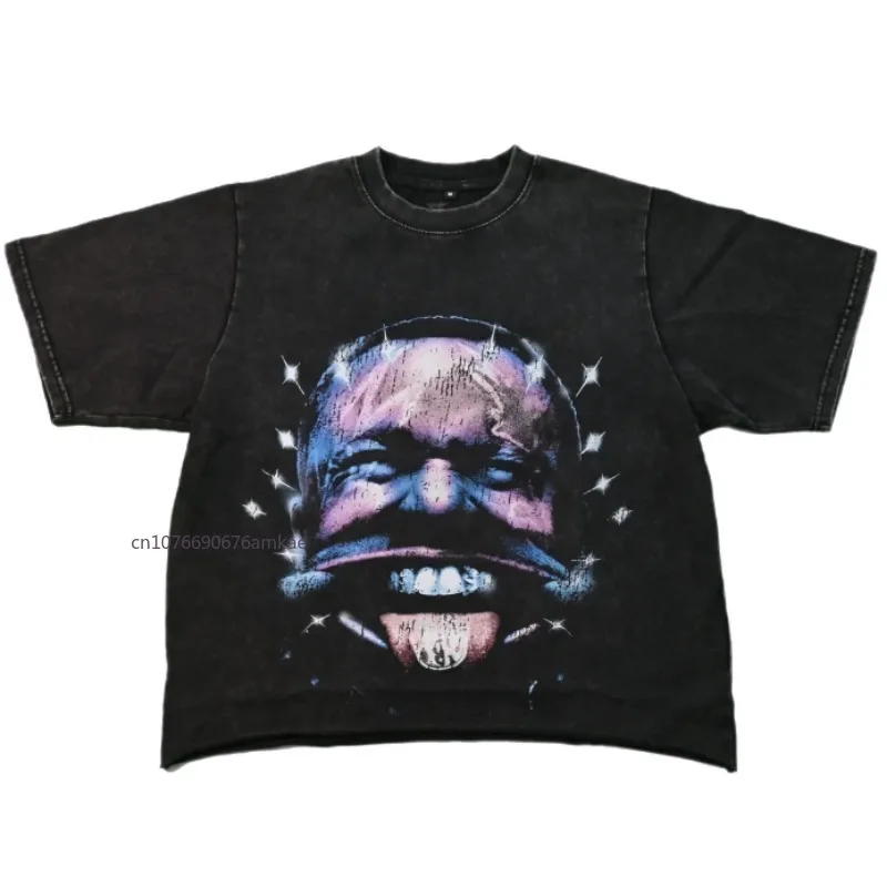 القطن سميكة قصيرة الأكمام تي شيرت الرجال النساء Ins المد الشارع الأسود الرياضة خمس دقائق كم جديد فضفاض عرق زوجين القمم