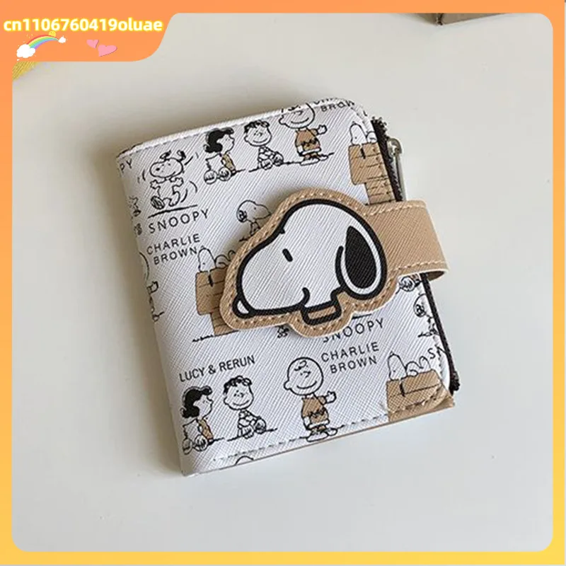 Cartoon Snoop Y Geldbörse Anime Kurze Münzbörse Hochwertige Niedliche Reißverschluss-Studenten-ID-Halter Multifach-Tasche Frauen Männer Geburtstagsgeschenke