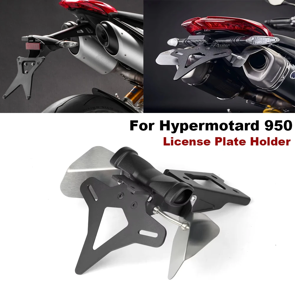 

﻿ For Ducati Hypermotard 950 2019-UP Motorcycle Mount Rear Short Tail License Plate holder bracket Frame Modified tailstock kit