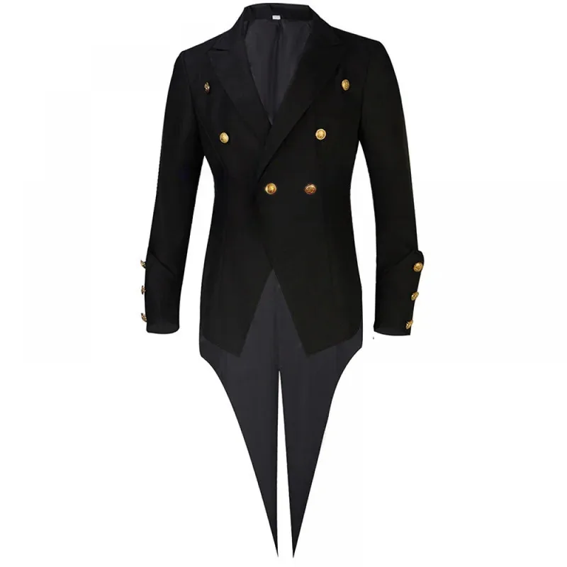 Xixixi hombres mujeres traje victoriano Medieval esmoquin Frac Príncipe gótico Steampunk gabardina Vintage rojo vestido traje abrigo Hal