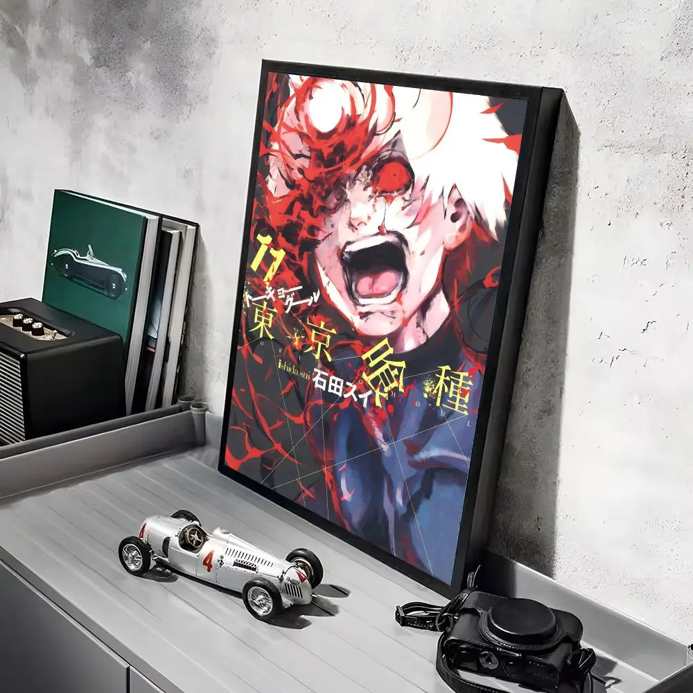 T-Tokyo Ghoul Anime-Poster-Aufkleber, HD-Gemälde, selbstklebende Kunst für Schlafzimmer, Wohnzimmer, Heimdekoration, moderne Wandaufkleber, Geschenk – Detail 8