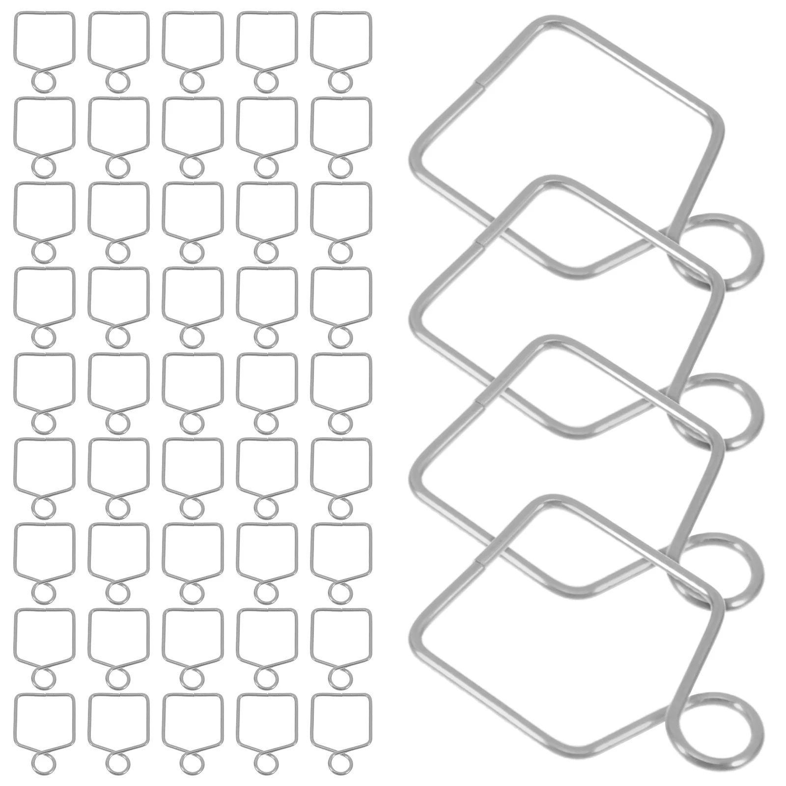 100 個ランプ器具部品 14 ミリメートルシルバーメタルシャンデリアクリップクリスタルプリズム用 DIY 照明コネクタ交換用ファスナー