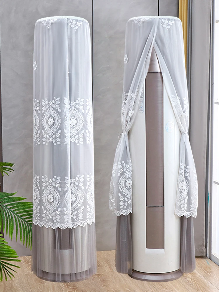 

Modern Simple Sle round Cylinder Air Conditioner Cover Dustproof Lace Stand-up Cabinet hine Suitable for Ge Midea Auken ...