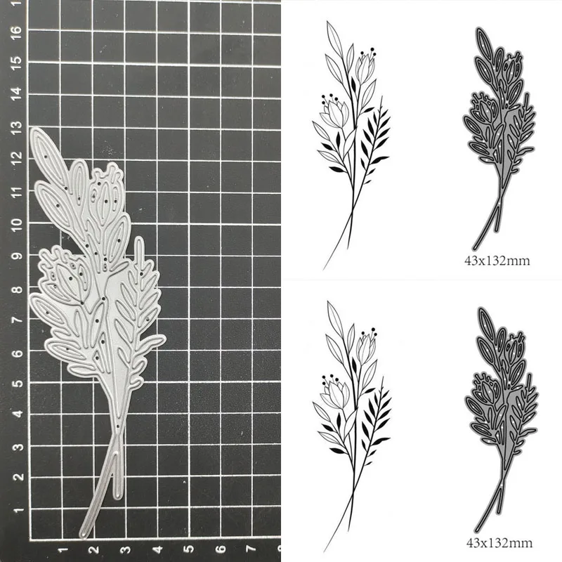 

Leaf Grass Metal Cutting Dies Stencil Scrapbook Album Stamp Paper Card Embossing Decor Craft Knife Mould