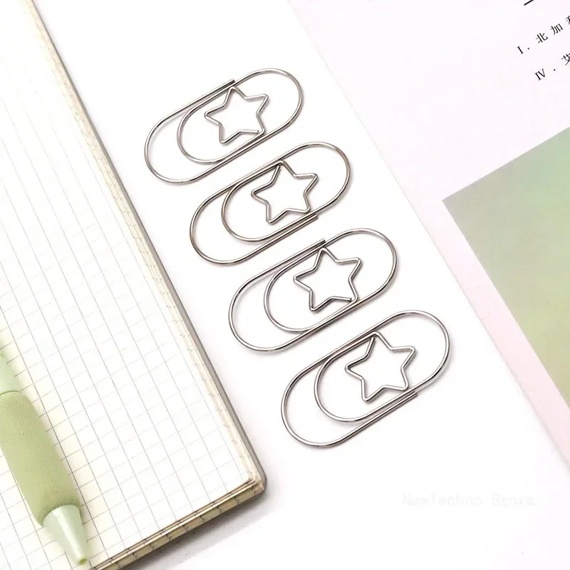 Creative Cute Mini Five-pointed Star Notebook Bookmark Binder Paperclips Accessories Paper Clips Paperclip Patchwork Stationery