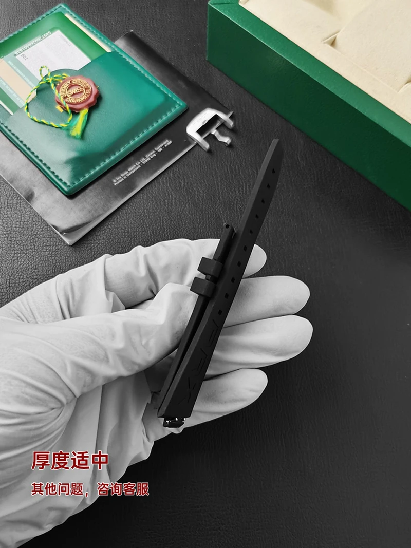 FUYIJIA personalizado t-iss-ot T137 correas de reloj originales 27MM convexo 12MM correa de goma impermeable pulsera con hebilla de acero inoxidable