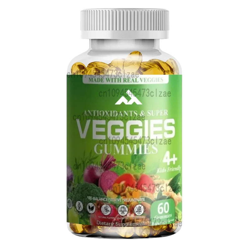 

30-in-1 Super Veggie Gummies – Bursting with Fruit & Vegetable Vitamins (Non-GMO, Gluten-Free)