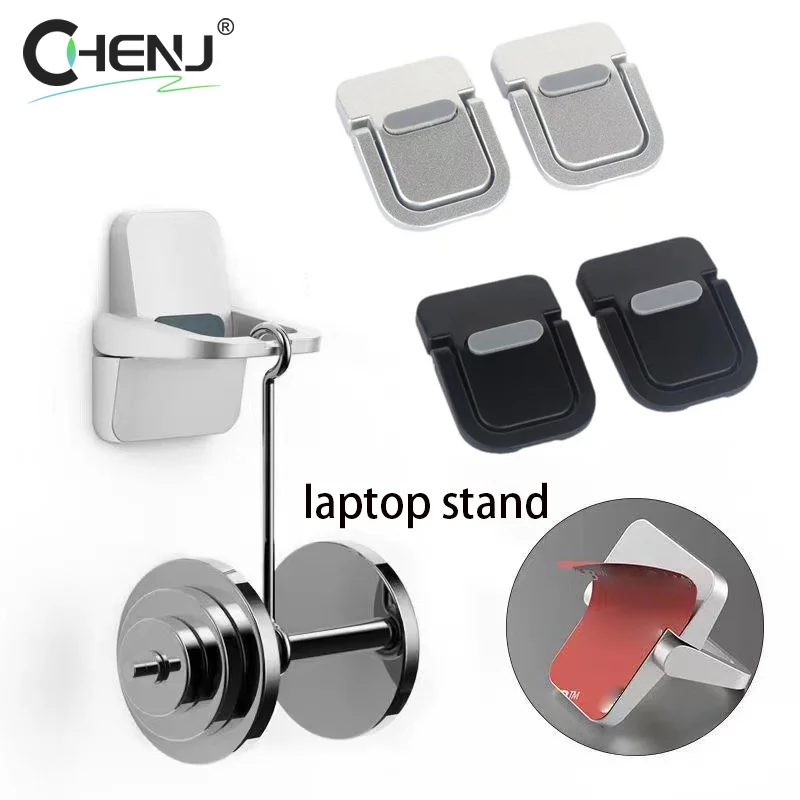 2Pcs Laptop Stand Mini Portable Metal Holder Foldable Nvisible Laptop Riser Bracket For Macbook Notebook Stand Cooling Holder