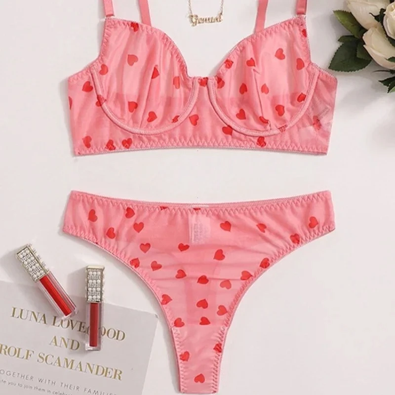 Dámské spodní prádlo Sexy spodní prádlo pro ženy Body kraťasy Push-up podprsenka Luxusní dámské spodní prádlo Transparentní intimní spodní prádlo Set - náhled 4