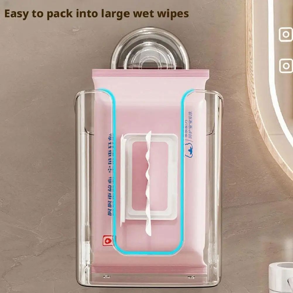 

1PC Stable Suction Cup Toilet Paper Holder Removable Waterproof Wall Rack Office Tissue Wipe Holder PET Mounted H7N8