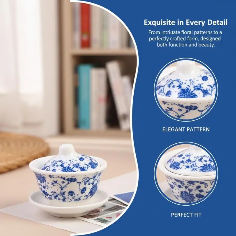 【BA】Mini Kung Fu Tea Set Chinese Style Ceramic Teapot and Teacup Set for Home Office Decoration Traditional Kettle