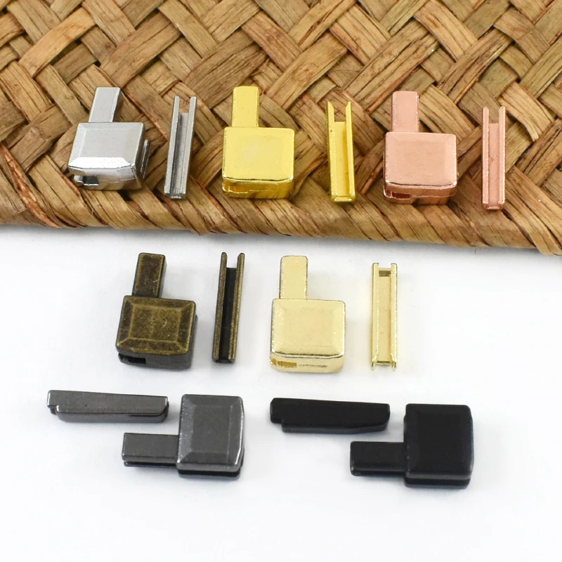 Meetee 3# 5# 8# 10# Open-End Zipper Tail Stopper DIY Clothes Zippers Accessories 10-50Sets Sewing Zip Bottom Socket Repair Kits