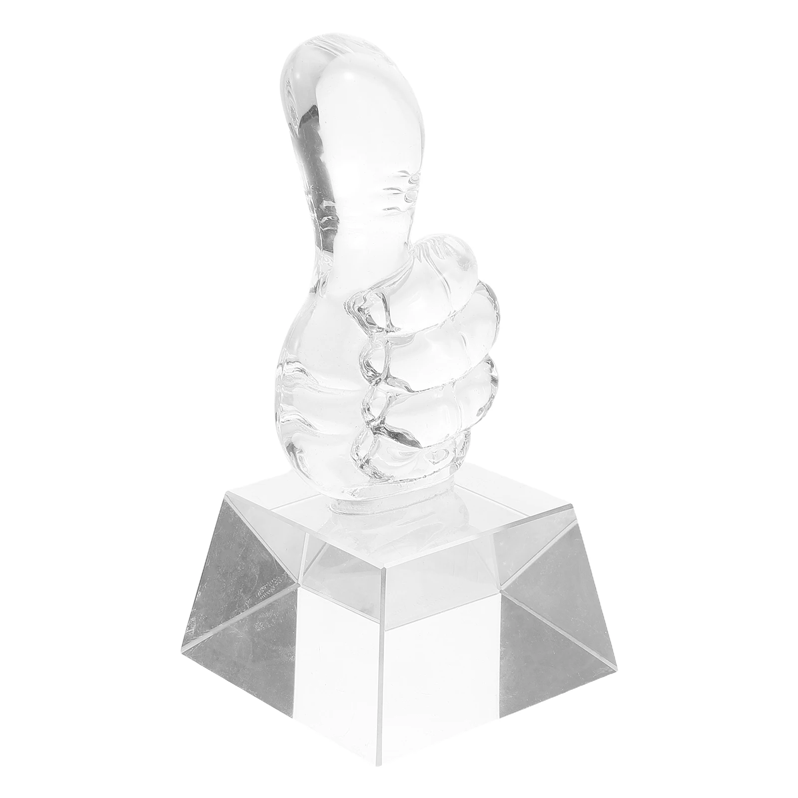 

Children Crystal Trophy Cartoon Sturdy Material Game Awards Thumb up Trophies Kids Competition Prize Toy Model Glass