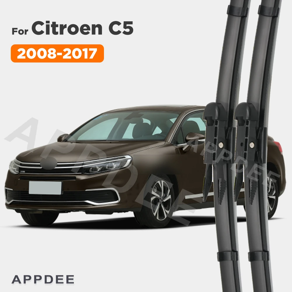 

APPDEE Wiper Front Wiper Blades For Citroen C5 2008-2017 2009 2010 2011 2012 2013 2014 2015 Windscreen Window Brush 28"+22"