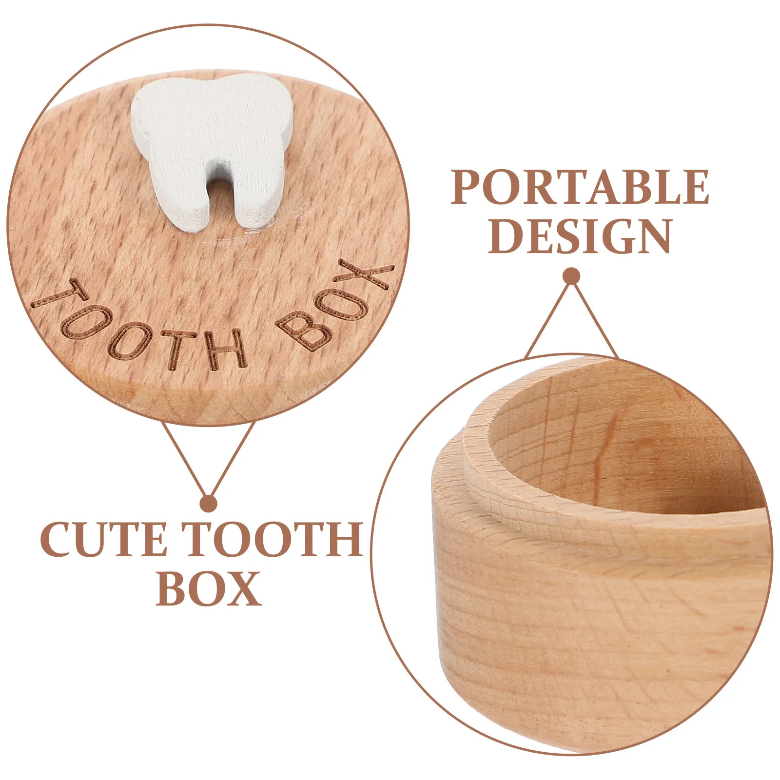 1 pz scatola per denti in legno collezione di primi denti per bambini contenitore per riporre i denti per bambini scatola per ricordi per capelli fetali infantili piccolo gingillo