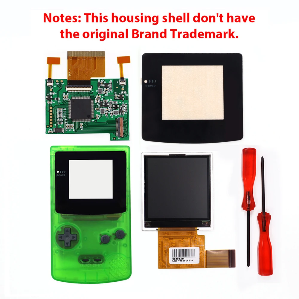 2.2 INCH IPS LCD Screen For GBC Backlight Color Adjust for Gameboy Color Smaller Display Size No cut shell image 3
