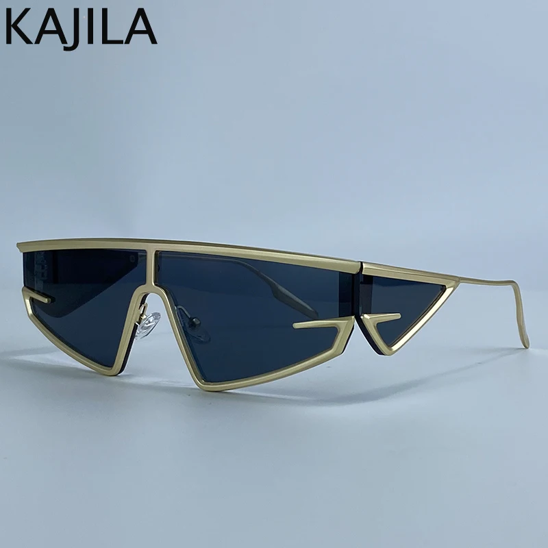 Y2K Punk Quadratische Schild Sonnenbrille Männer 2025, Luxus Marke Vintage Unregelmäßige Steampunk Winddicht Sonnenbrille für Frauen Shades UV400 – Detail 1