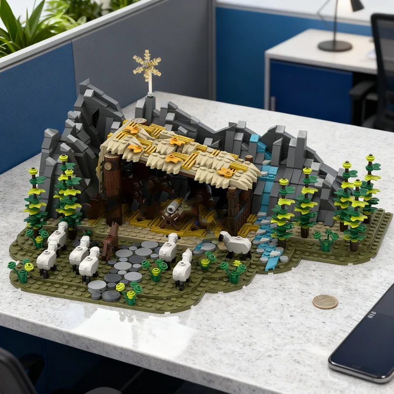 1010pcs MOC Nativity Scene Seasonal Christmas Model Building Blocks Christmas Gift Toys Construction DIY Brick Education 3D