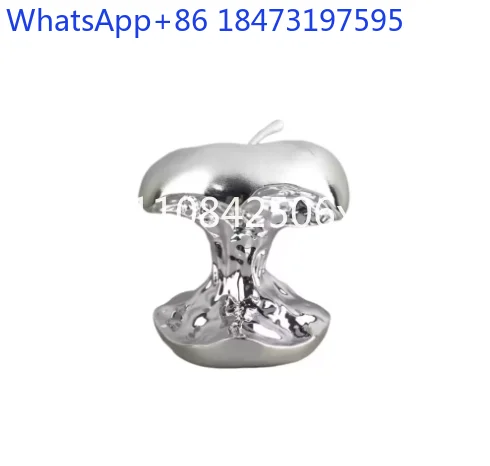 artwork, silver plated fruit statue, resin crafts, desktop decoration, room aesthetics