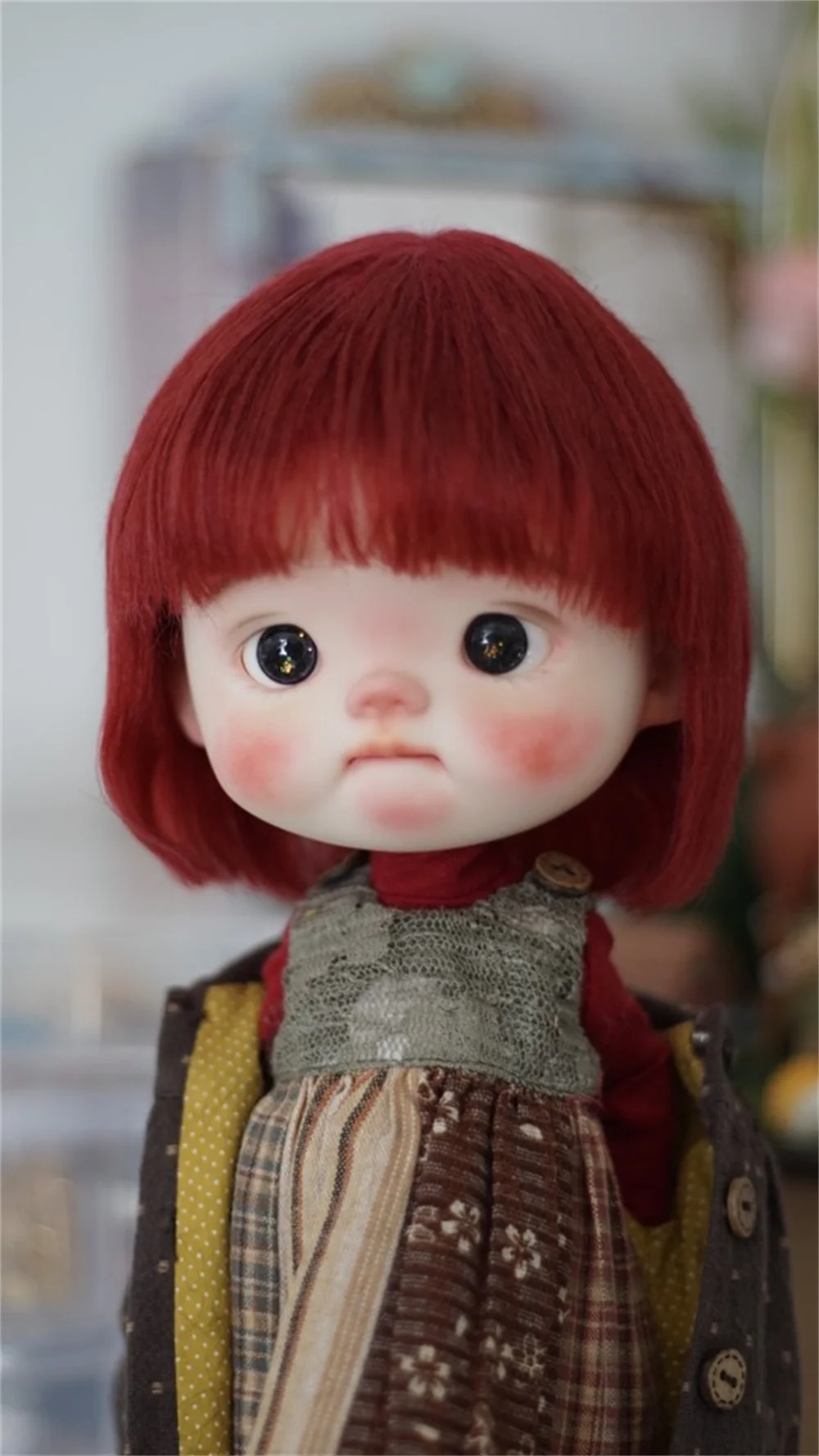 Bjd big head nods huhu shouts qbaby Big head series Short hair wig accessory