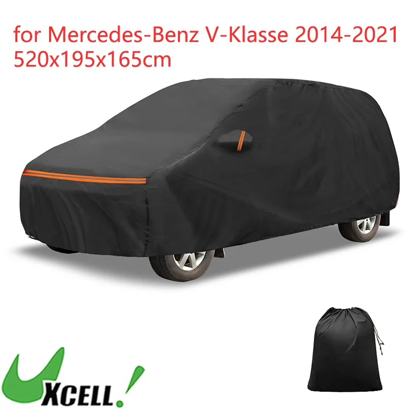 UXCELL All Season Car Cover for Mercedes-Benz V-Klasse 2014-2021 Anti-scratch PEVA Spunlace Cotton Exterior Protector