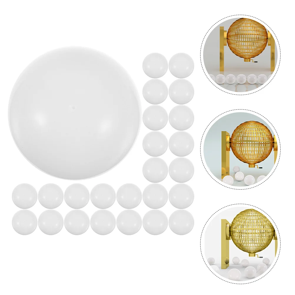 40 Pcs Lottery Ball Raffle Drawing Balls Sphere Game to Props White Empty Child