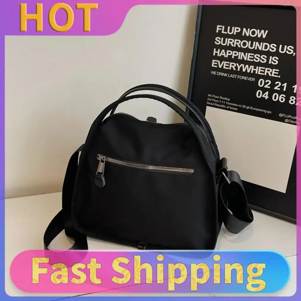 

Women Casual Crossbody Bag Oxford Cloth Shoulder Bag Commute Handbag (Black)