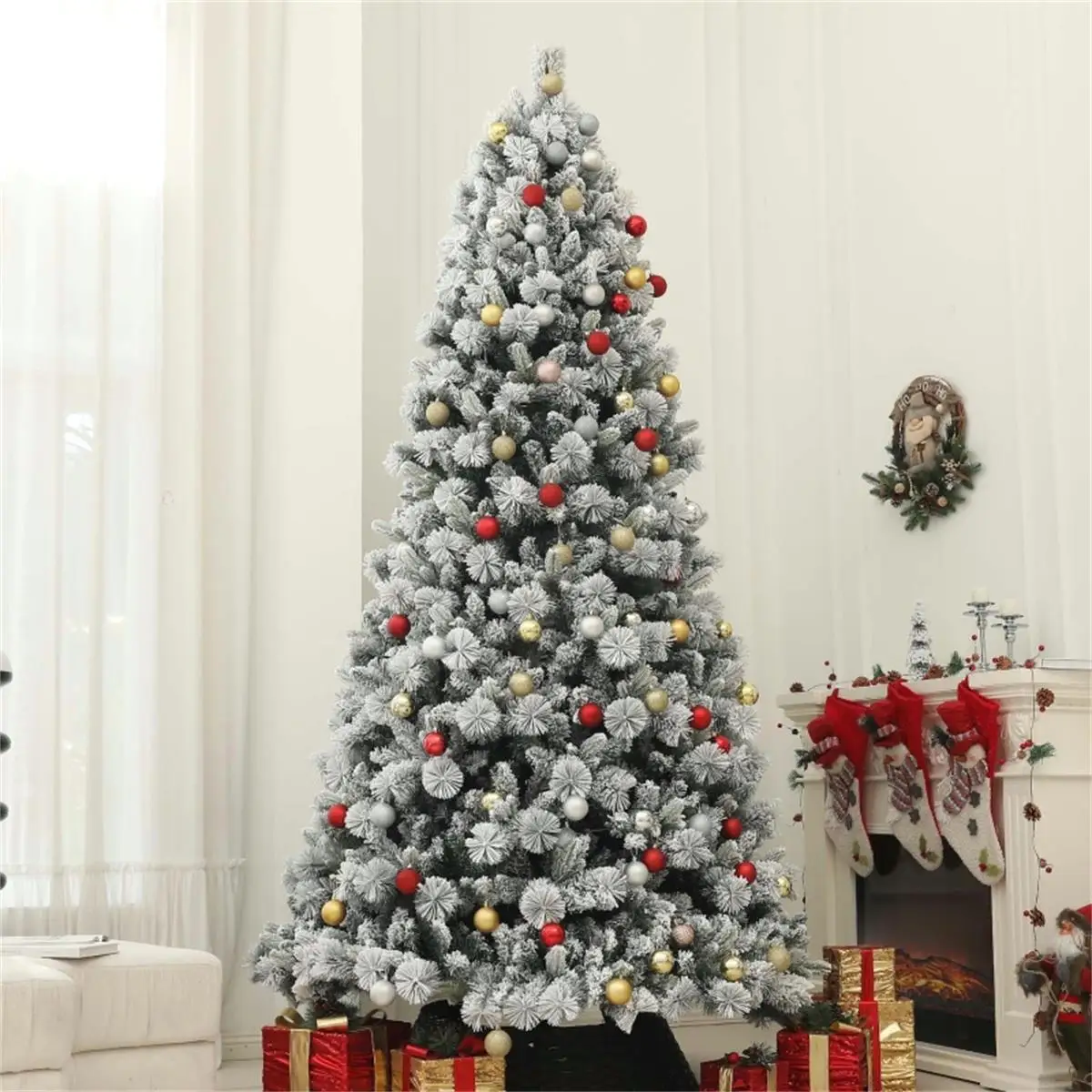 

9ft Artificial Christmas Tree - Green Holiday Decor for Home & Office Celebration