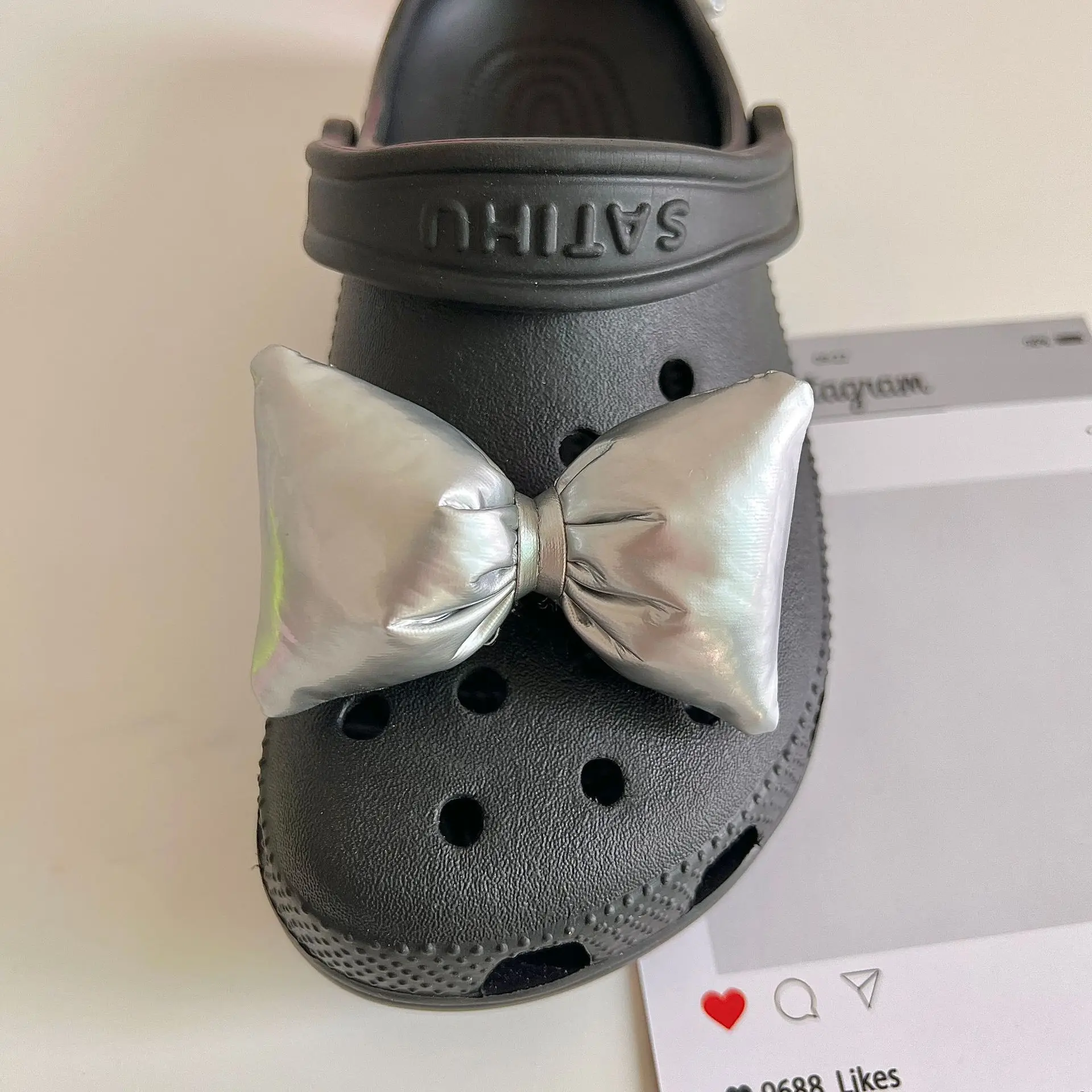 جديد القطن شغل القوس الملحقات ثقب إكسسوارات الأحذية أبازيم الأحذية زهور الأحذية الديكور العلوي #4