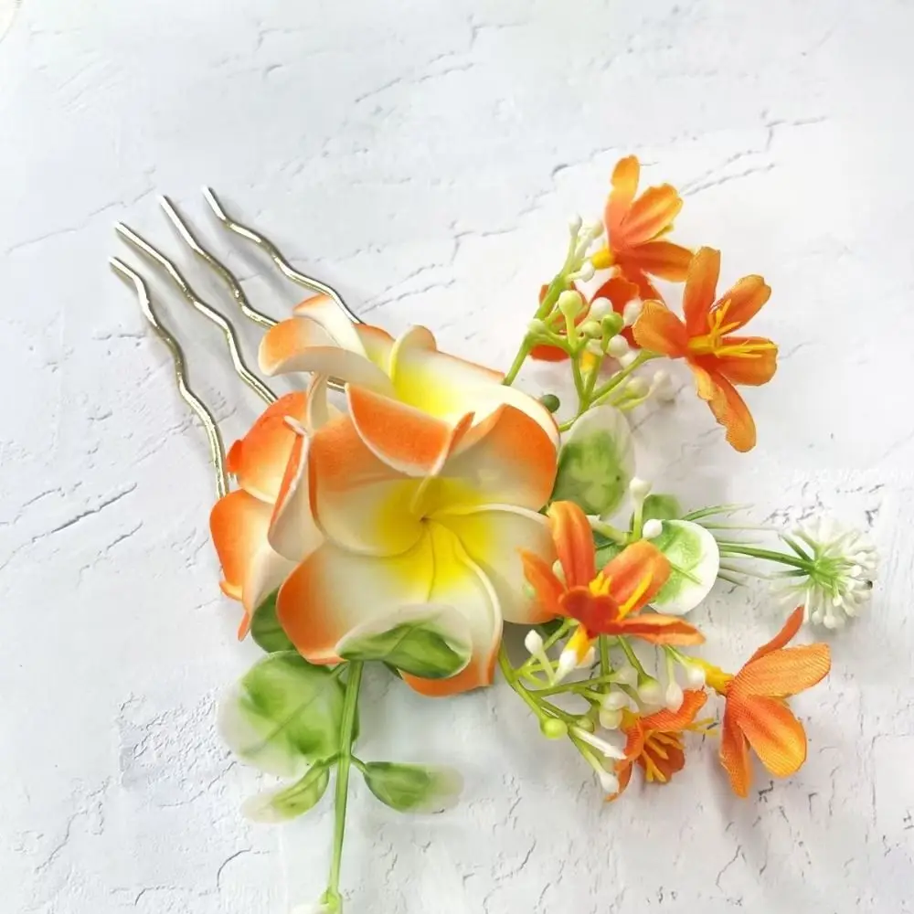 

Colorful Large Flower Hairpin Bohemian Side Clip Flowers Hair Claw Headpieces Korean Style Artificial Floral Hair Clip