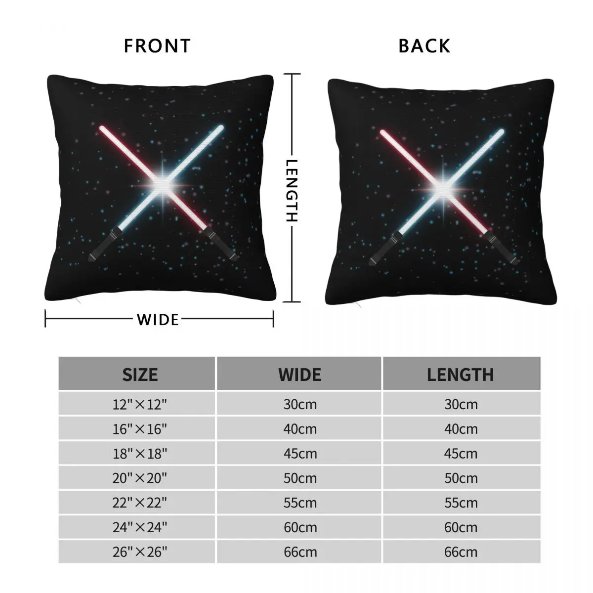 Lightsaber Stardust Pillowcase Polyester Linen Velvet Pattern Zip Decorative Home Cushion Cover 45x45