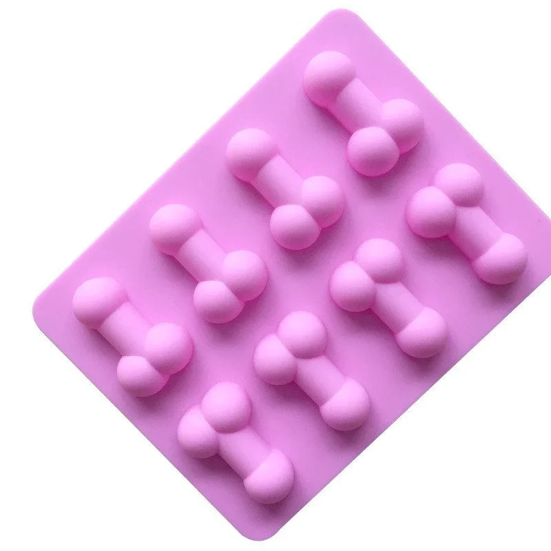 Silicone Penis Mold for Chocolate Ice Cubes Soap Candle Cake Making, Non-Stick Lattice Design - view 2