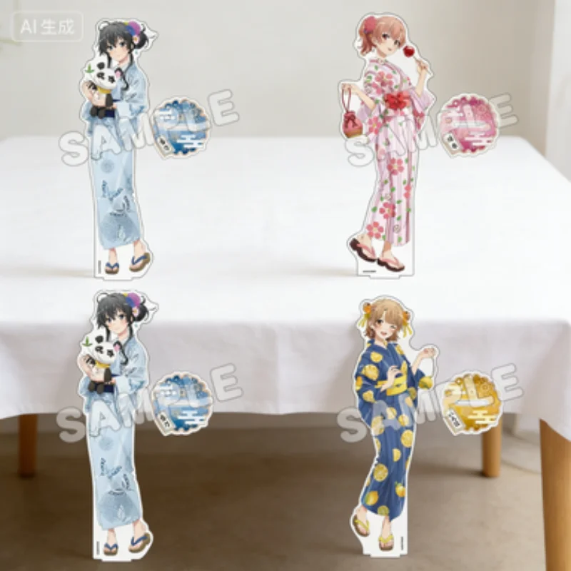 

Anime My Teen Romantic Comedy SNAFU Cosplay Characters Acrylic Stand Model Ornament Kimono collection Fans gift