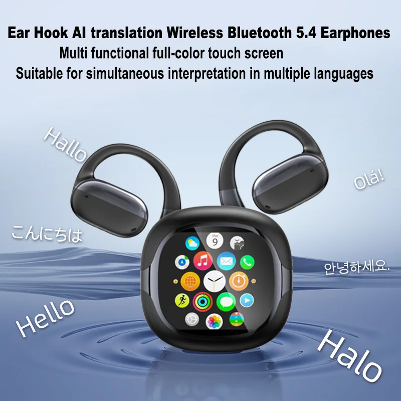 OWS ушной крючок Bluetooth 5,4 наушники Ai перевод многофункциональный сенсорный экран HIFI стереонаушники для путешествий за границу